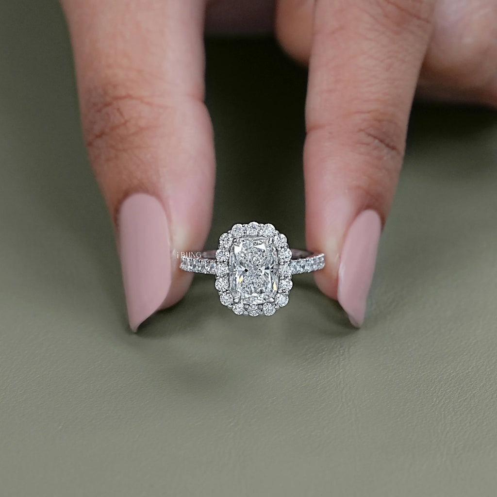 Cushion Lab Diamond Engagement Ring