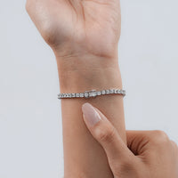 Lab Diamond Cushion Cut Tennis Bracelet