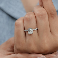 Elongated Cushion Diamond Engagement Ring