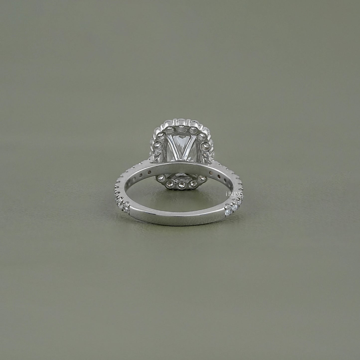 Cushion Lab Diamond Engagement Ring Solitaire Ring