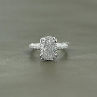 Vintage Cushion Cut Solitaire Accent Diamond Ring