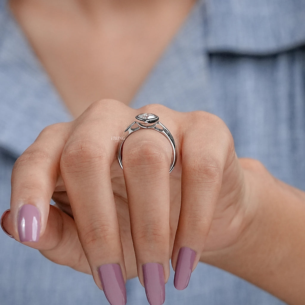 Cushion Cut Diamond Solitaire Engagement Ring