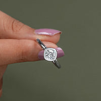 Cushion Cut Diamond Solitaire Engagement Ring