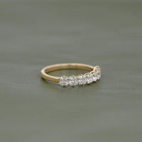 Seven Stone Old Mine Cushion Cut Wedding Band