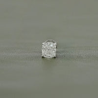 Cushion Cut Lab Diamond Push Back Stud Earrings