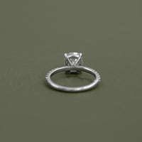 Elongated Cushion Diamond Engagement Ring
