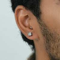 Cushion Cut Lab Diamond Push Back Stud Earrings