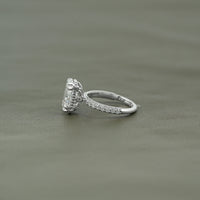 Vintage Cushion Cut Solitaire Accent Diamond Ring