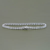 Lab Diamond Cushion Cut Tennis Bracelet