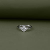Cushion Cut Diamond Solitaire Engagement Ring