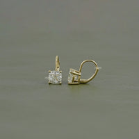 Square Cushion Lab Diamond Hoop Earrings