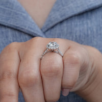 Cushion Lab Diamond Engagement Ring