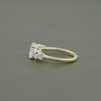 Cushion Cut Five Stone Lab Diamond Engagement Ring