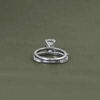 Cushion Cut Solitaire With Accent Bridal Ring Sets