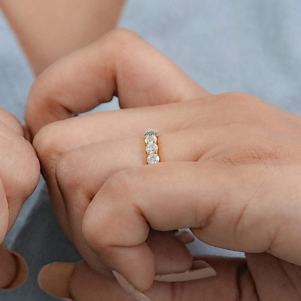 3.00 MM Round Cut Lab Diamond Wedding Band