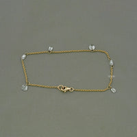 Multi Shape Rose Cut Diamond Station Bracelet