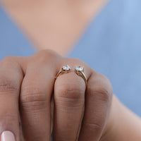 Two Stone Pear Diamond Toi Et Moi Engagement Ring