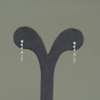 Round Diamond Dangle Drop Earrings