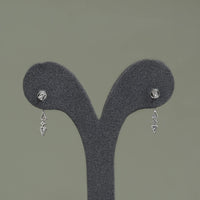 Round Diamond Dangle Drop Earrings