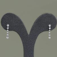 Lab Grown Round Diamond Dangle Earrings