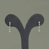 Lab Grown Round Diamond Dangle Earrings