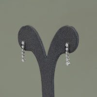 Lab Grown Round Diamond Dangle Earrings
