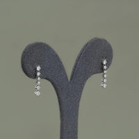 Lab Grown Round Diamond Dangle Earrings