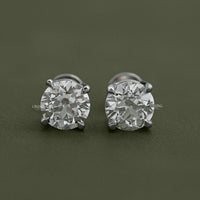 Old European Round Cut Stud Earrings