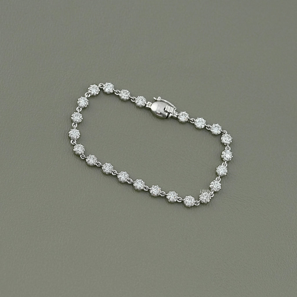 Old European Round Lab Diamond Tennis Bracelet