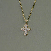 Pear Cut Lab Grown Diamond Cross Pendant