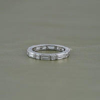 East West Baguette Diamond Tension Set Eternity Band