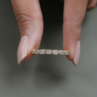 Radiant Cut Lab Grown Diamond Full Eternity Wedding Band