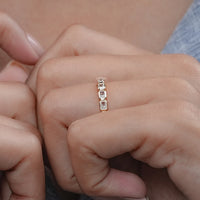 Radiant Lab Diamond Bezel Set Wedding Band