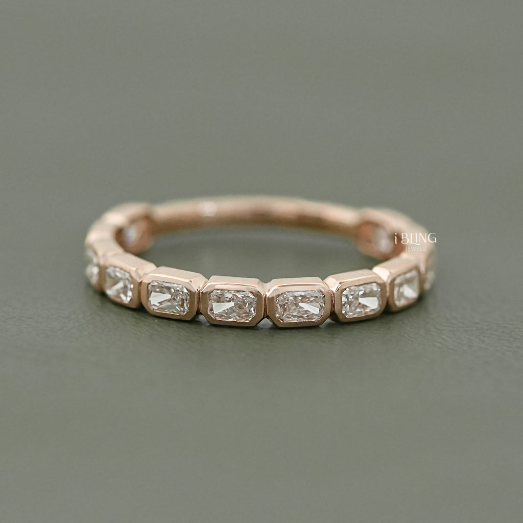 East West Radiant Lab Diamond Half Eternity Band