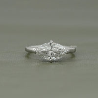 East West Marquise Lab Grown Diamond Solitaire Ring