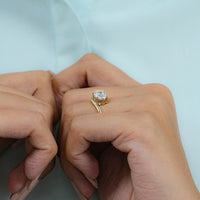 East West Oval Lab Diamond Solitaire Ring