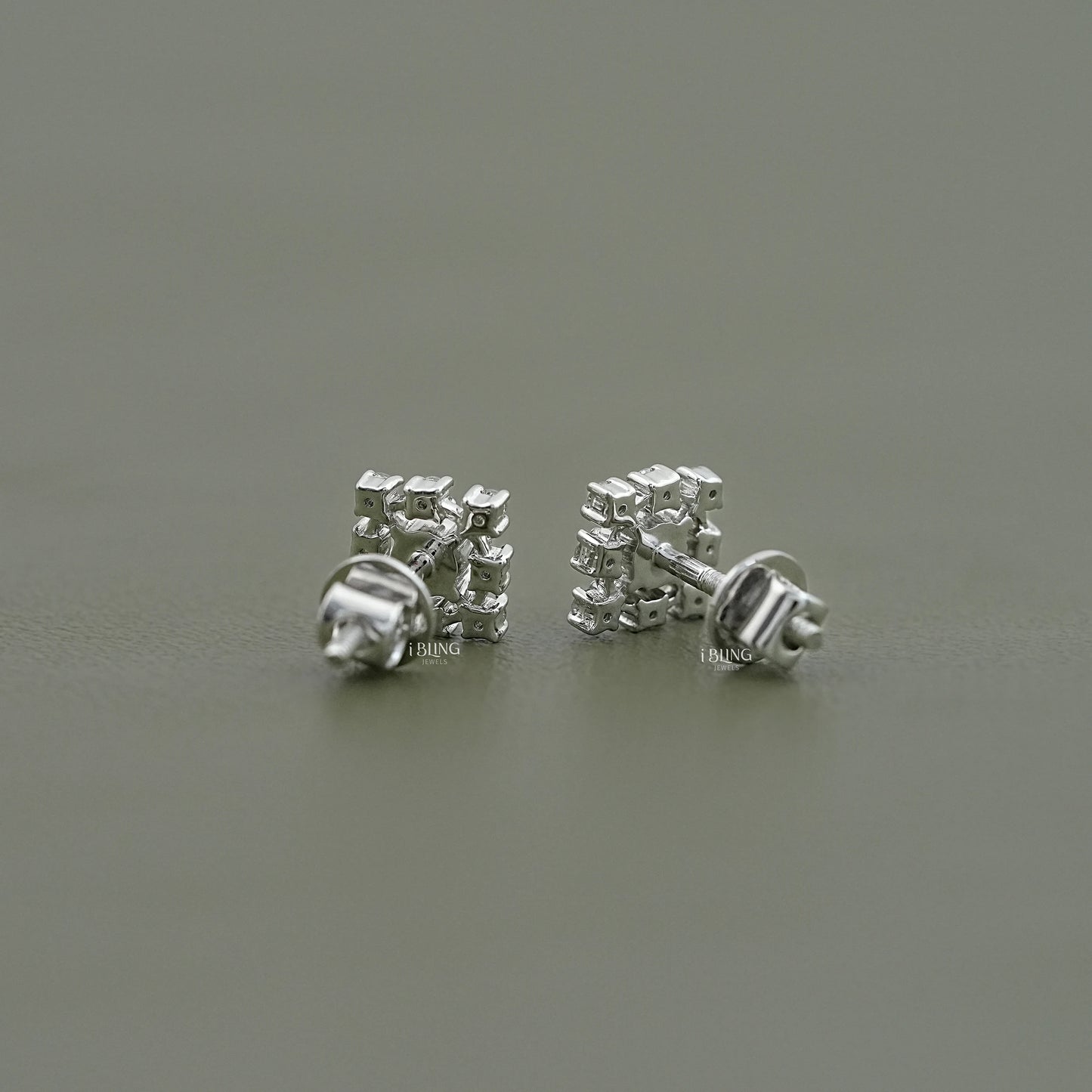 Round Cut Eco Friendly Diamond Dainty Stud Earrings