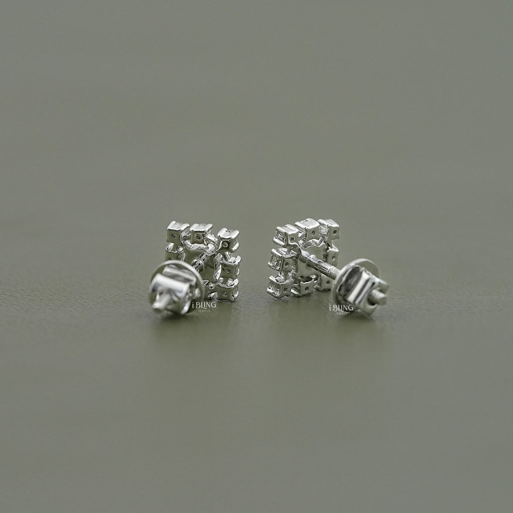 Round Cut Eco Friendly Diamond Dainty Stud Earrings