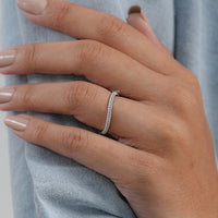 Round Lab Grown Diamond Pave Set Anniversary Band