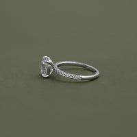 Elongated Cushion Diamond Engagement Ring