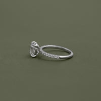 Elongated Cushion Diamond Engagement Ring
