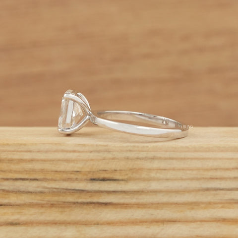 Elongated Cushion Lab Diamond Solitaire Engagement Ring