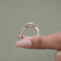 Emerald And Baguette Lab Diamond Five Stone Ring