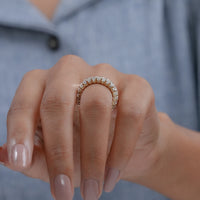 Emerald Cut Lab Diamond Wedding Band