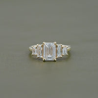 Emerald Cut Five Stone Engagement Ring