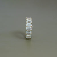 Emerald Cut Lab Diamond Full Eternity Band