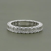 Emerald Cut Lab Diamond Full Eternity Wedding Band