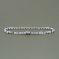 Emerald Cut Lab Grown Diamond Tennis Bracelet