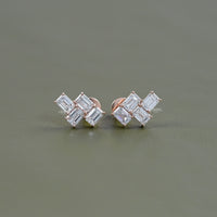 Emerald Cut Lab Diamond Drop Earrings