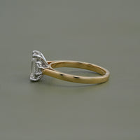 Three Stone Emerald Cut Engagement Ring